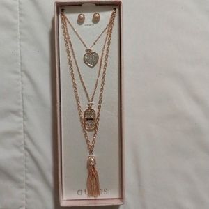 Guess earrings and necklace set